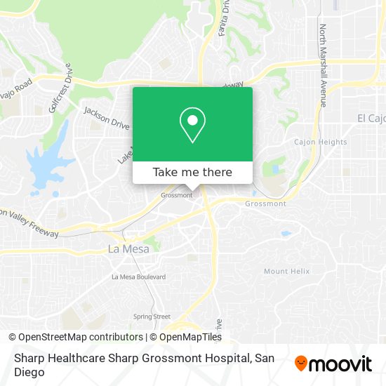 Sharp Healthcare Sharp Grossmont Hospital map