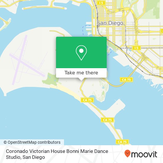 Mapa de Coronado Victorian House Bonni Marie Dance Studio