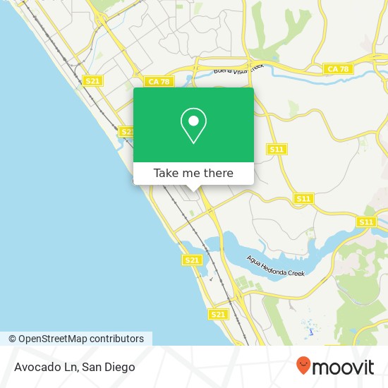 Avocado Ln map