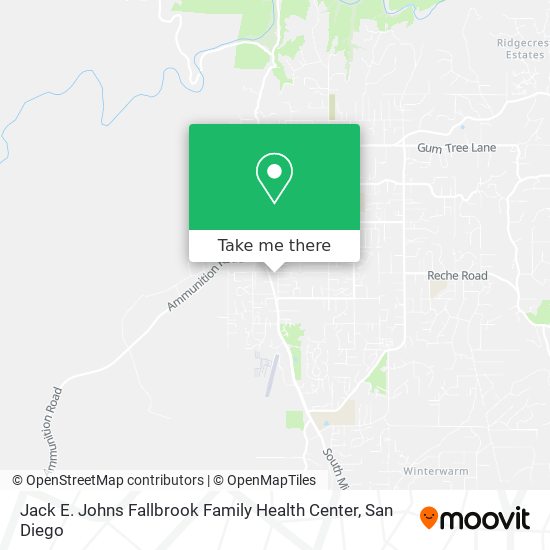 Mapa de Jack E. Johns Fallbrook Family Health Center