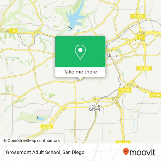 Grossmont Adult School map