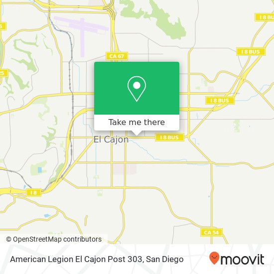 American Legion El Cajon Post 303 map