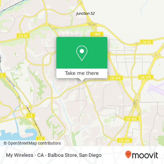 Mapa de My Wireless - CA - Balboa Store