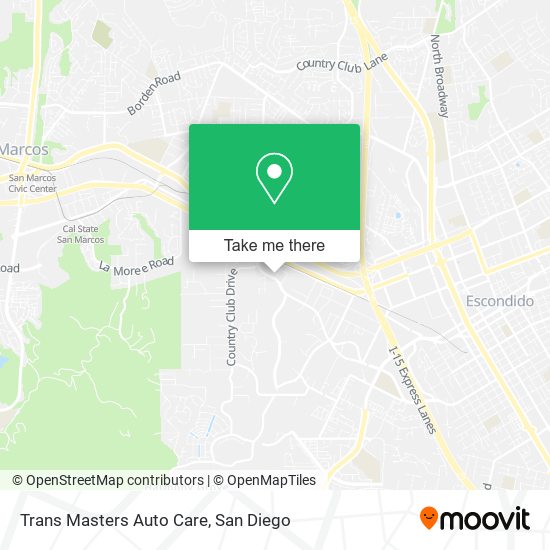 Trans Masters Auto Care map