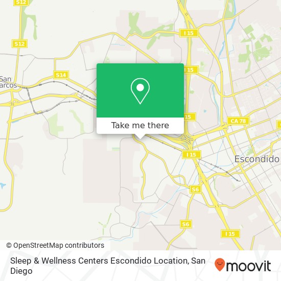 Mapa de Sleep & Wellness Centers Escondido Location