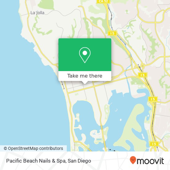Pacific Beach Nails & Spa map