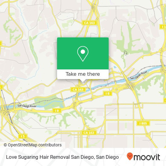 Mapa de Love Sugaring Hair Removal San Diego