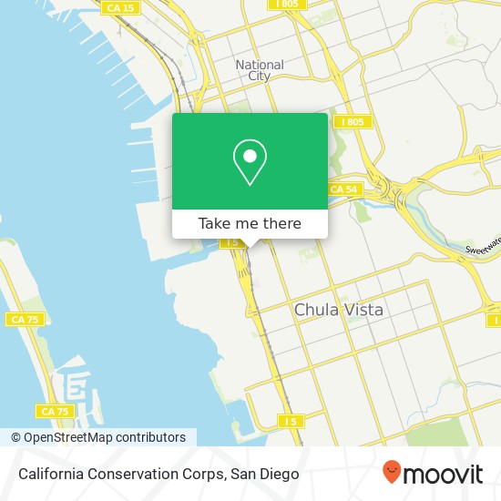 Mapa de California Conservation Corps