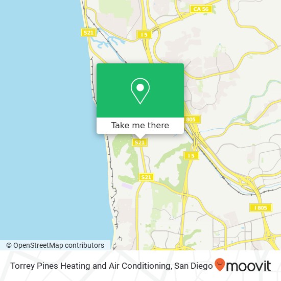 Torrey Pines Heating and Air Conditioning map