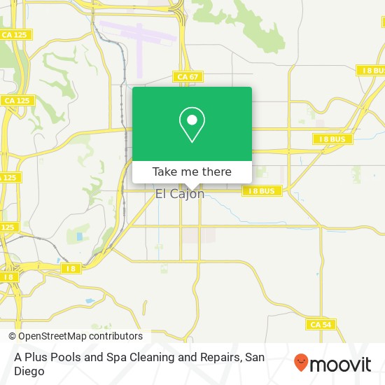 Mapa de A Plus Pools and Spa Cleaning and Repairs