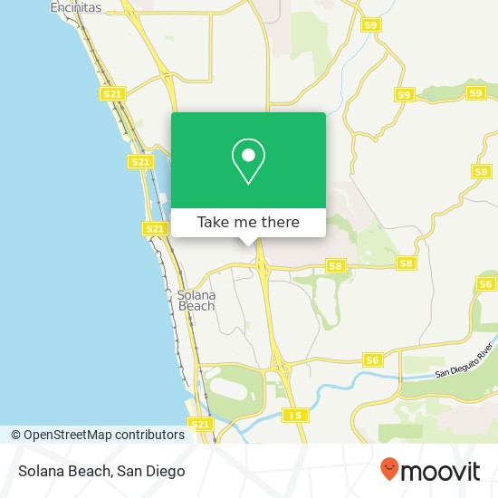 Mapa de Solana Beach