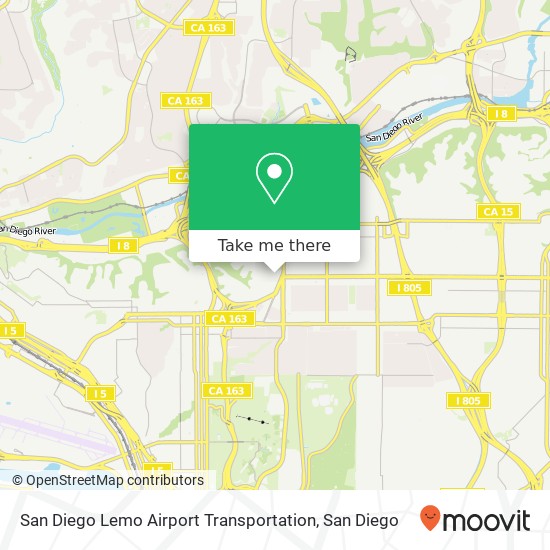 Mapa de San Diego Lemo Airport Transportation