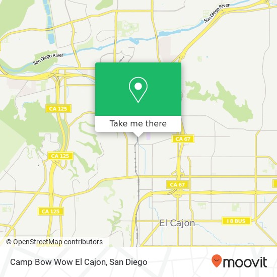 Camp Bow Wow El Cajon map