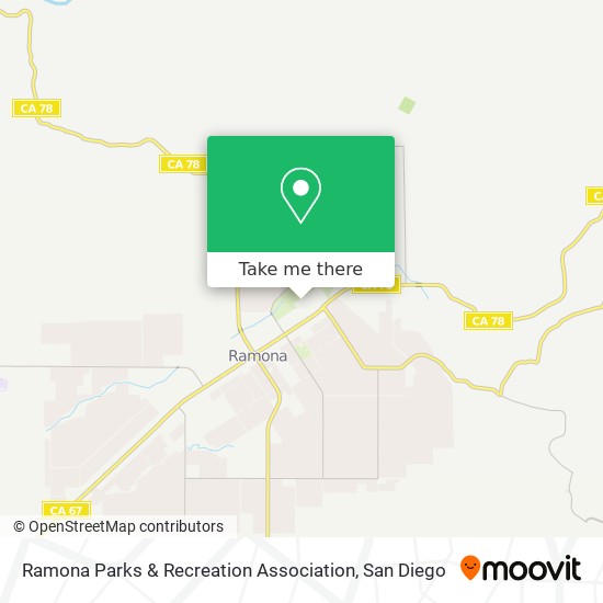 Ramona Parks & Recreation Association map