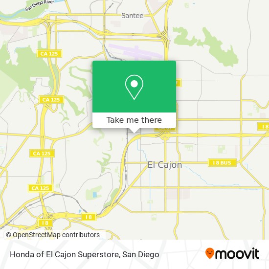 Mapa de Honda of El Cajon Superstore