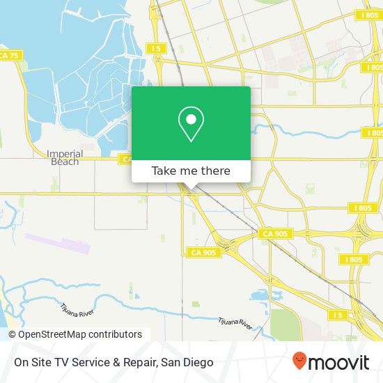 On Site TV Service & Repair map