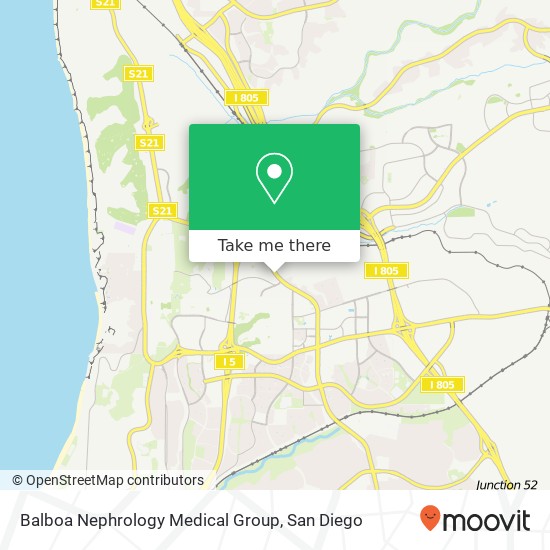 Mapa de Balboa Nephrology Medical Group