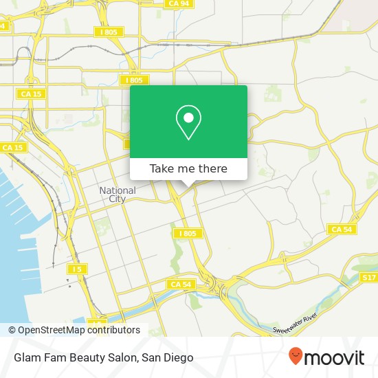 Mapa de Glam Fam Beauty Salon