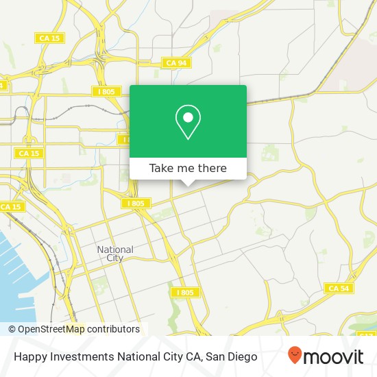 Happy Investments National City CA map