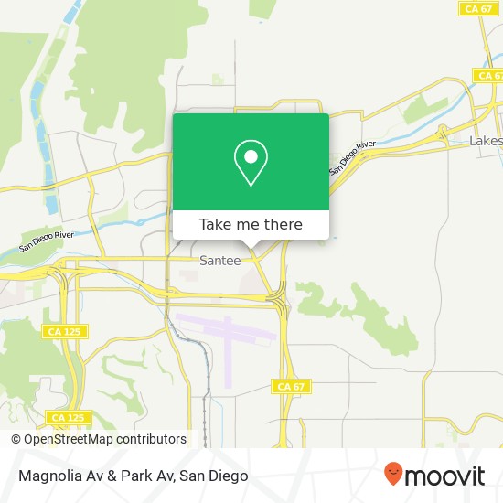 Magnolia Av & Park Av map