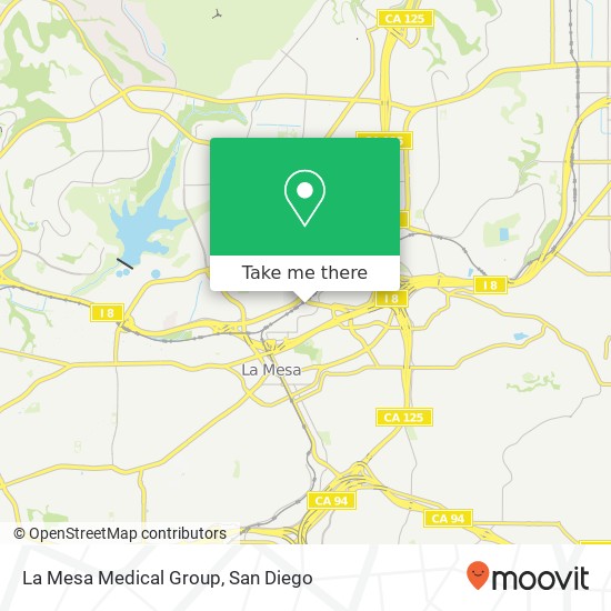 Mapa de La Mesa Medical Group