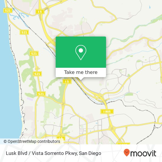 Mapa de Lusk Blvd / Vista Sorrento Pkwy