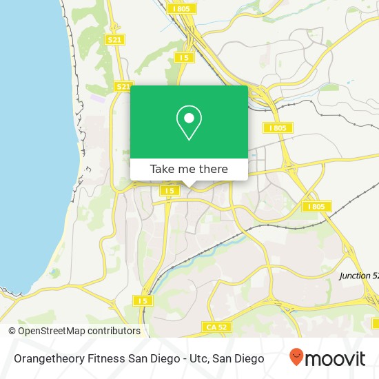 Mapa de Orangetheory Fitness San Diego - Utc