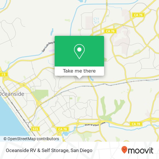 Mapa de Oceanside RV & Self Storage