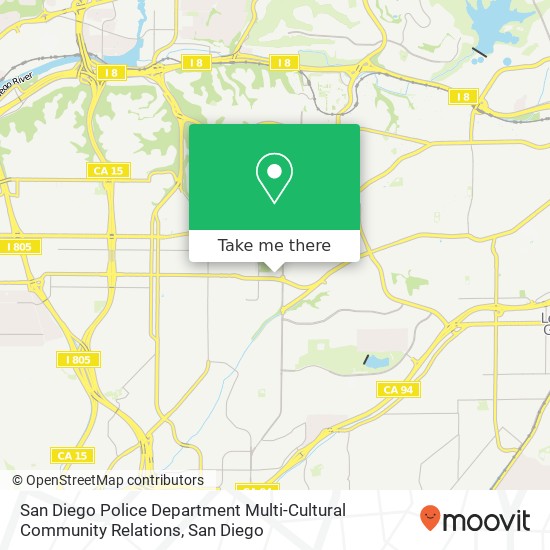 San Diego Police Department Multi-Cultural Community Relations map