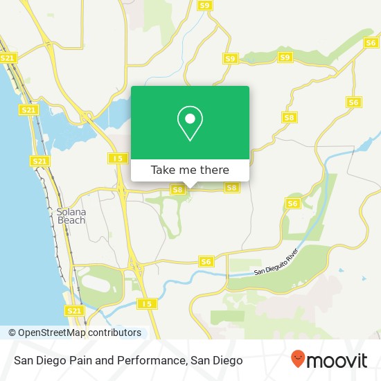 San Diego Pain and Performance map