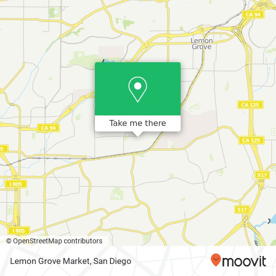 Mapa de Lemon Grove Market