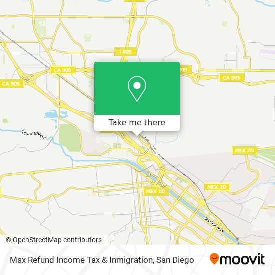 Max Refund Income Tax & Inmigration map