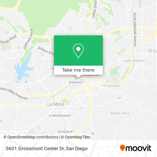 Mapa de 5601 Grossmont Center Dr