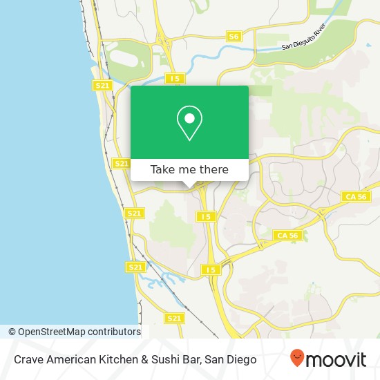 Mapa de Crave American Kitchen & Sushi Bar