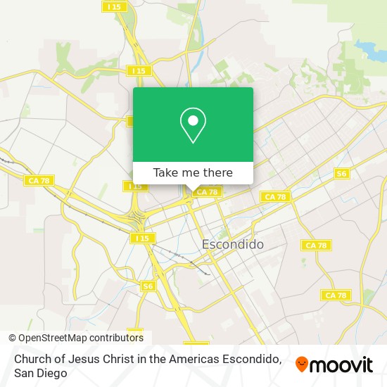 Church of Jesus Christ in the Americas Escondido map