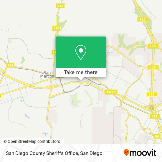 San Diego County Sheriffs Office map