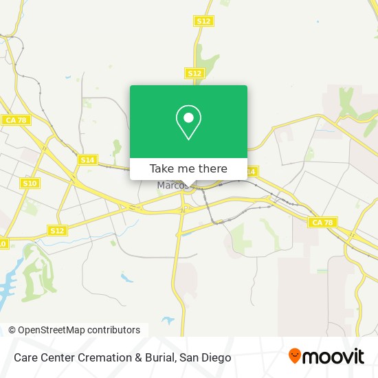 Mapa de Care Center Cremation & Burial