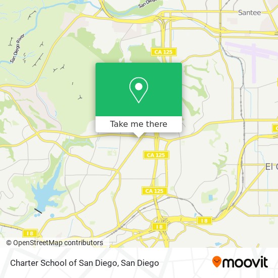 Charter School of San Diego map