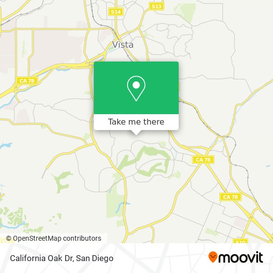 California Oak Dr map