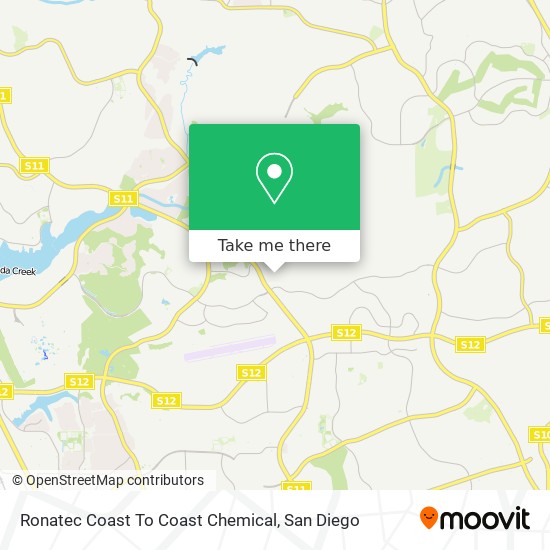 Ronatec Coast To Coast Chemical map