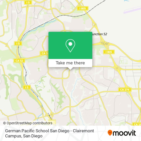German Pacific School San Diego - Clairemont Campus map