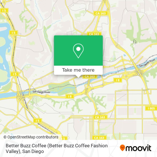 Better Buzz Coffee (Better Buzz Coffee Fashion Valley) map