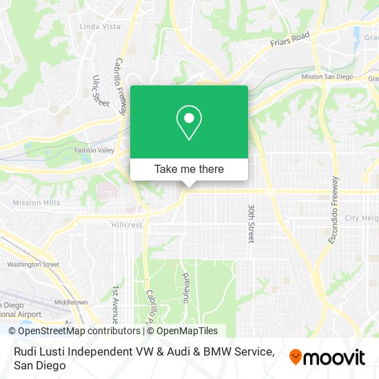 Rudi Lusti Independent VW & Audi & BMW Service map