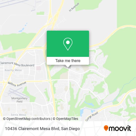 10436 Clairemont Mesa Blvd map