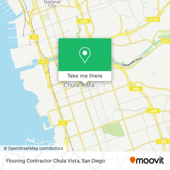 Mapa de Flooring Contractor Chula Vista