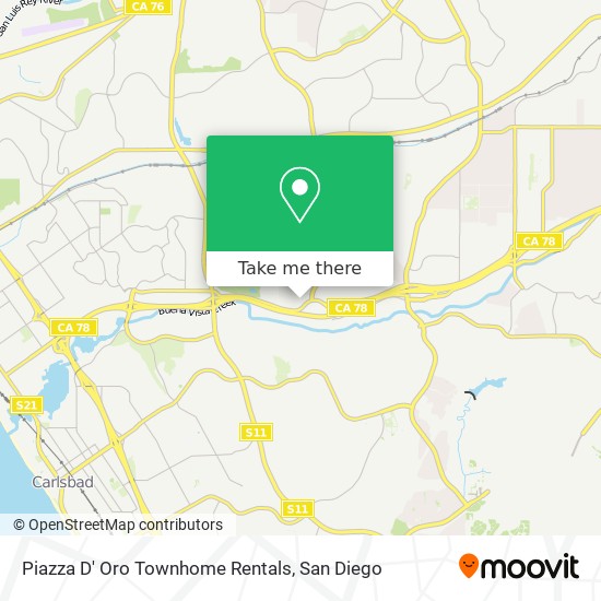 Mapa de Piazza D' Oro Townhome Rentals