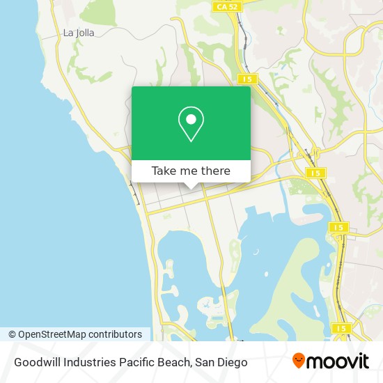 Goodwill Industries Pacific Beach map