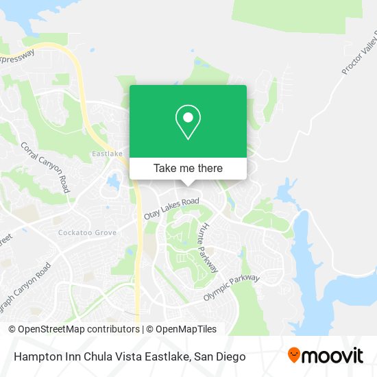 Hampton Inn Chula Vista Eastlake map