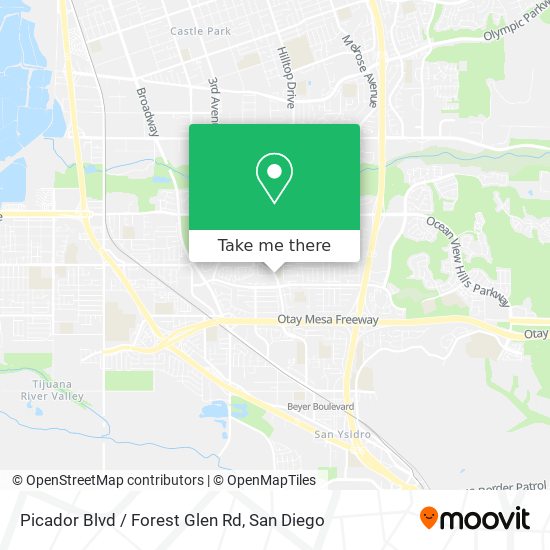 Mapa de Picador Blvd / Forest Glen Rd