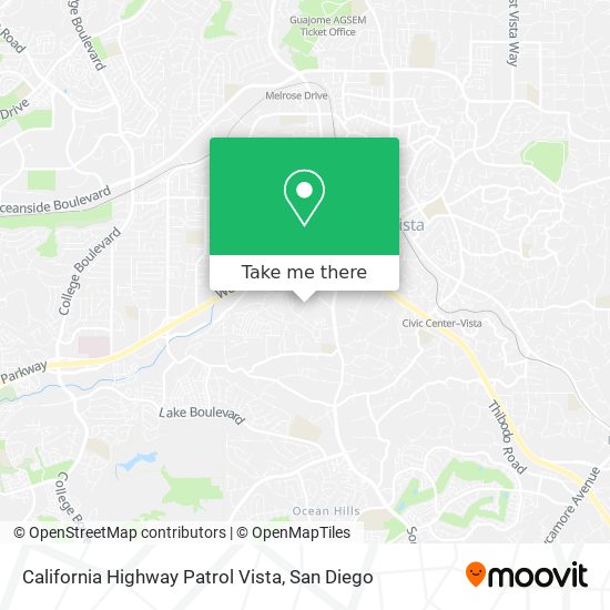 Mapa de California Highway Patrol Vista